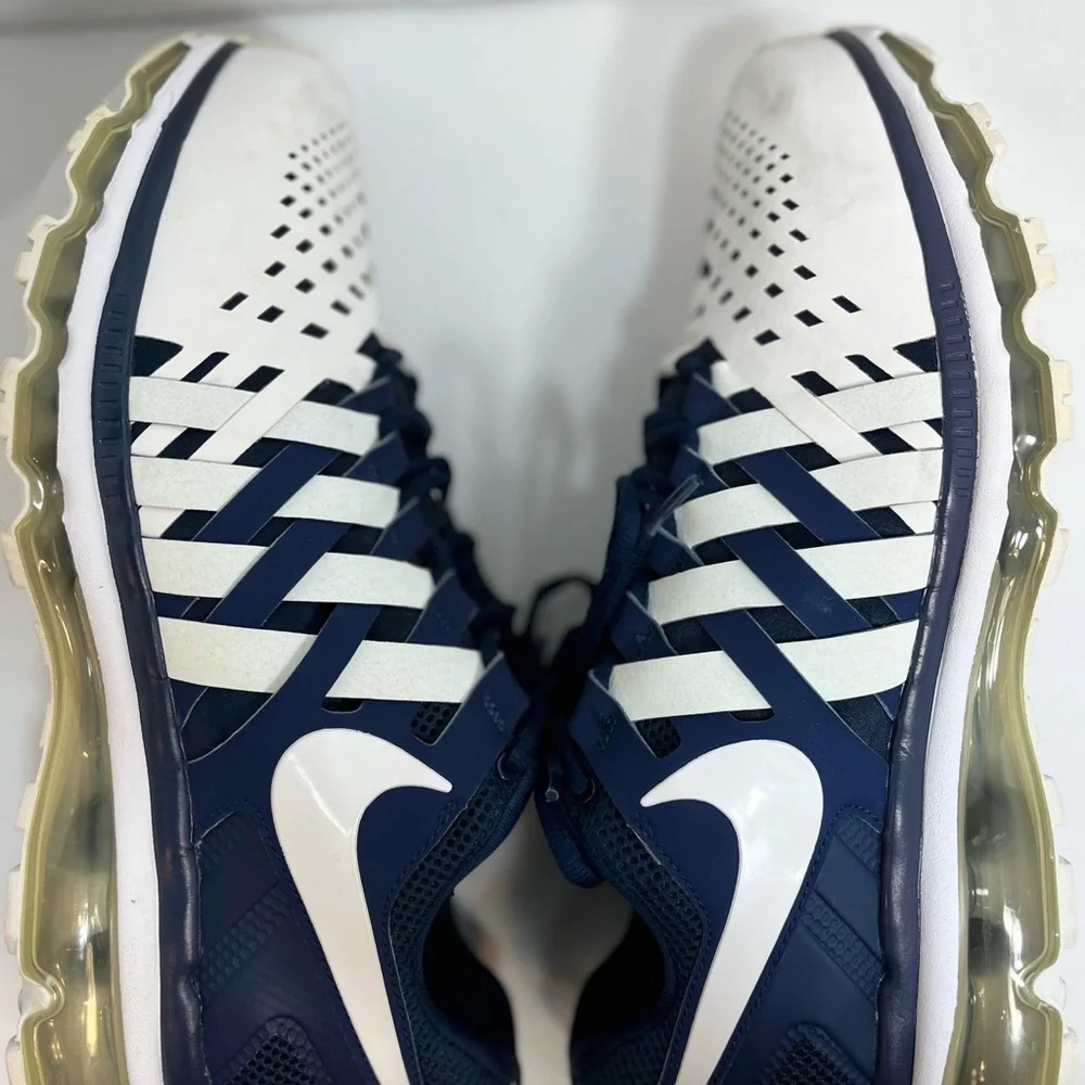 NIKE TR MAX 360 RUNNING SHOES WHITE Blue 599286 401 SZ 12.5 - Picture 13 of 14